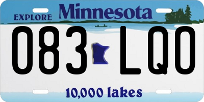 MN license plate 083LQO