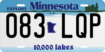 MN license plate 083LQP