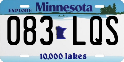 MN license plate 083LQS