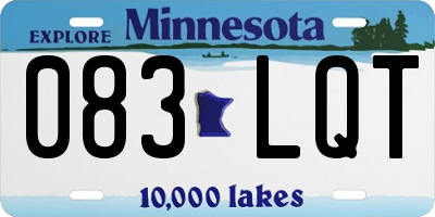 MN license plate 083LQT