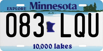 MN license plate 083LQU