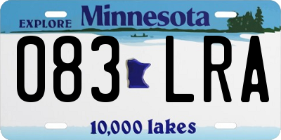 MN license plate 083LRA