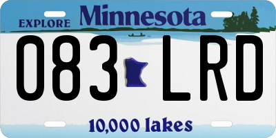 MN license plate 083LRD