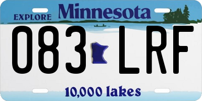 MN license plate 083LRF