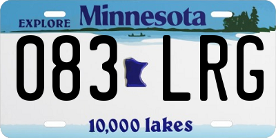 MN license plate 083LRG