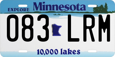 MN license plate 083LRM
