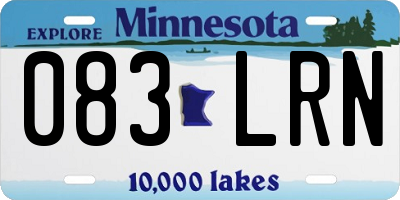 MN license plate 083LRN