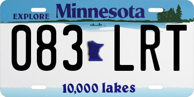 MN license plate 083LRT