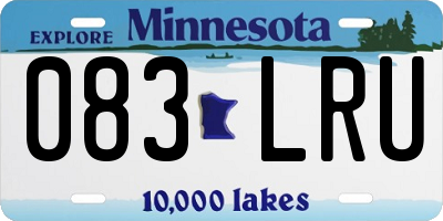 MN license plate 083LRU