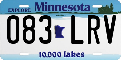 MN license plate 083LRV