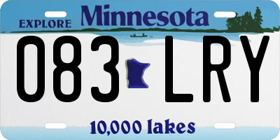 MN license plate 083LRY