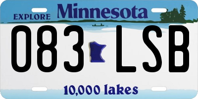 MN license plate 083LSB