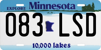 MN license plate 083LSD