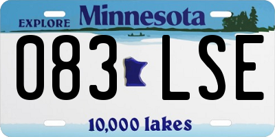 MN license plate 083LSE