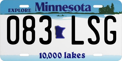 MN license plate 083LSG