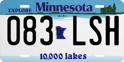 MN license plate 083LSH