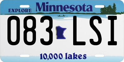 MN license plate 083LSI