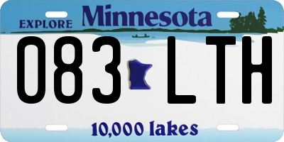 MN license plate 083LTH