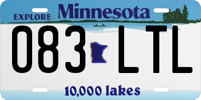 MN license plate 083LTL