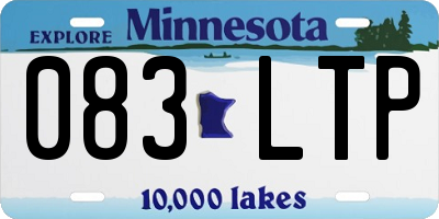 MN license plate 083LTP