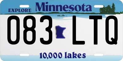 MN license plate 083LTQ