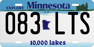 MN license plate 083LTS