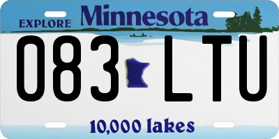 MN license plate 083LTU