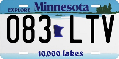 MN license plate 083LTV