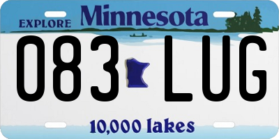 MN license plate 083LUG