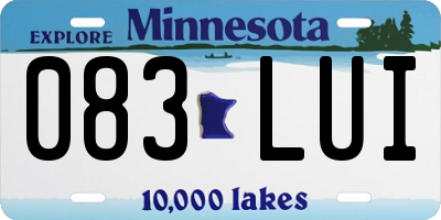 MN license plate 083LUI