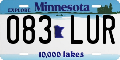 MN license plate 083LUR