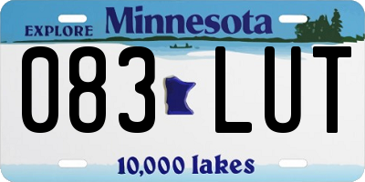 MN license plate 083LUT