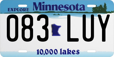 MN license plate 083LUY