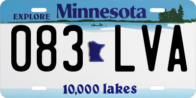MN license plate 083LVA