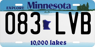 MN license plate 083LVB