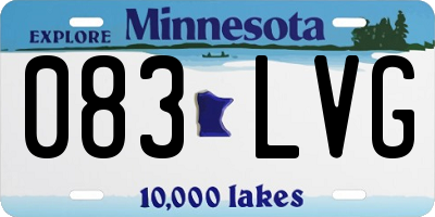 MN license plate 083LVG