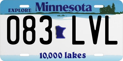 MN license plate 083LVL