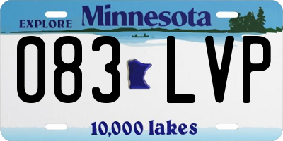 MN license plate 083LVP