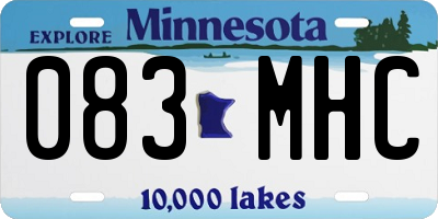 MN license plate 083MHC