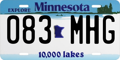 MN license plate 083MHG