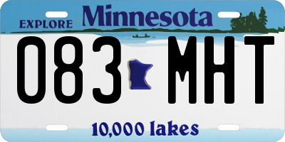 MN license plate 083MHT