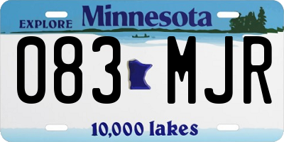 MN license plate 083MJR
