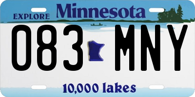 MN license plate 083MNY