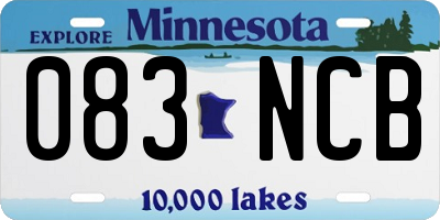 MN license plate 083NCB