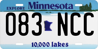 MN license plate 083NCC