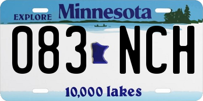 MN license plate 083NCH