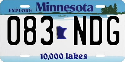 MN license plate 083NDG