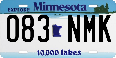 MN license plate 083NMK