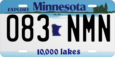 MN license plate 083NMN