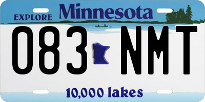 MN license plate 083NMT